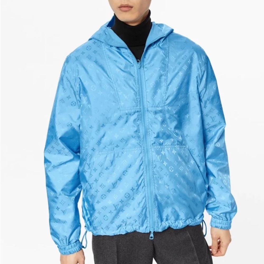 Louis Vuitton Reversible Windbreaker Jacket Blue Size 54 Men’s